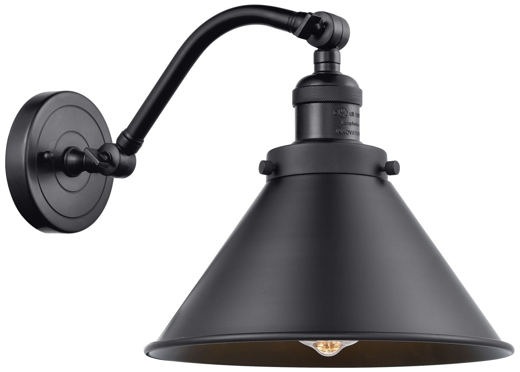 Briarcliff - 1 Light - 10in - Matte Black - Adjustable Sconce