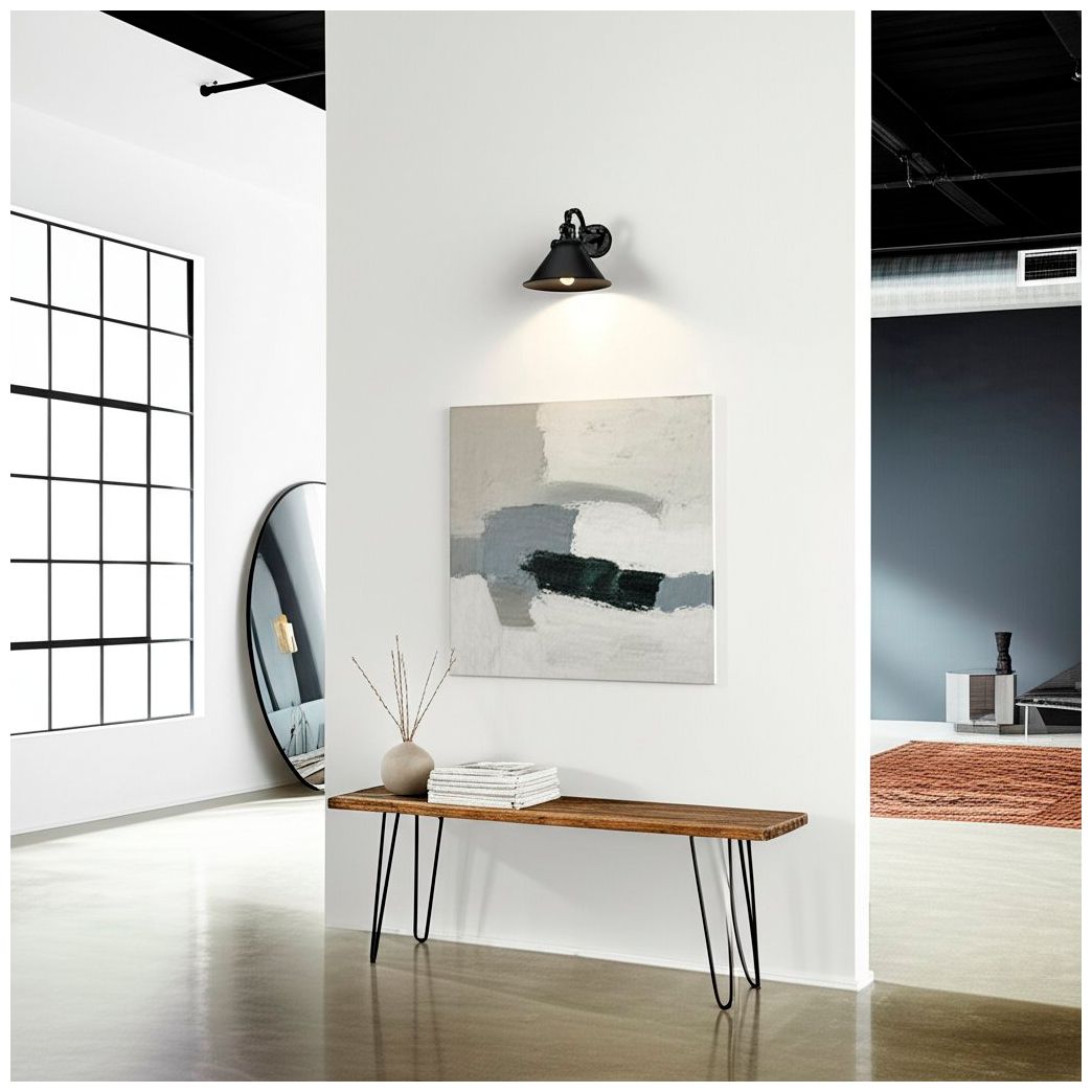 Image 6 Briarcliff - 1 Light - 10in - Matte Black - Adjustable Sconce more views
