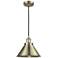 Briarcliff 10" Antique Brass Cord Hung Mini Pendant