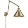 Briarcliff 10" Antique Brass LED Double Swing Arm With Antique Brass S