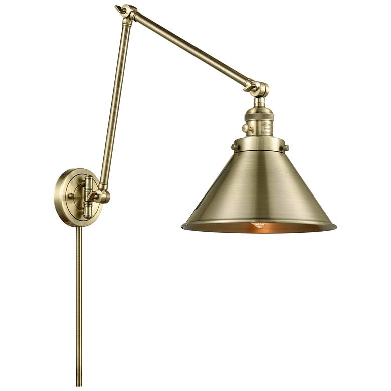 Image 1 Briarcliff 10 inch Antique Brass LED Double Swing Arm With Antique Brass S