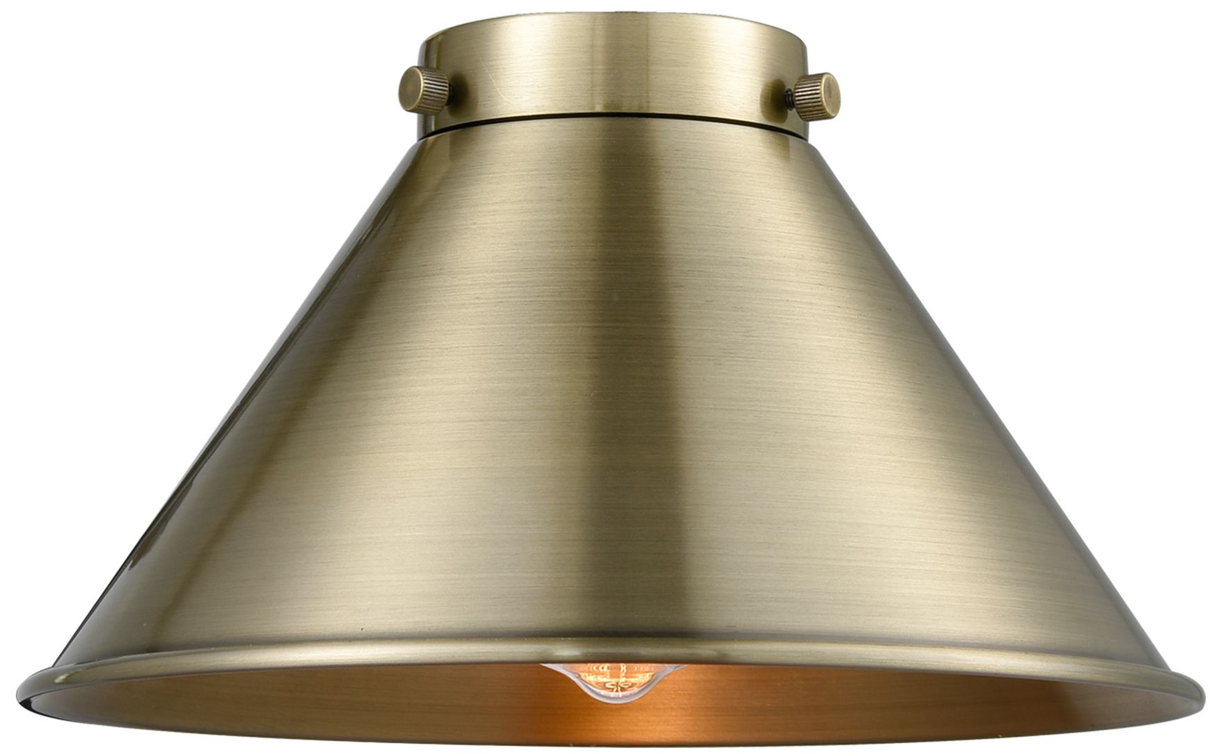 Image 3 Briarcliff 10" Antique Brass Mini Pendant more views