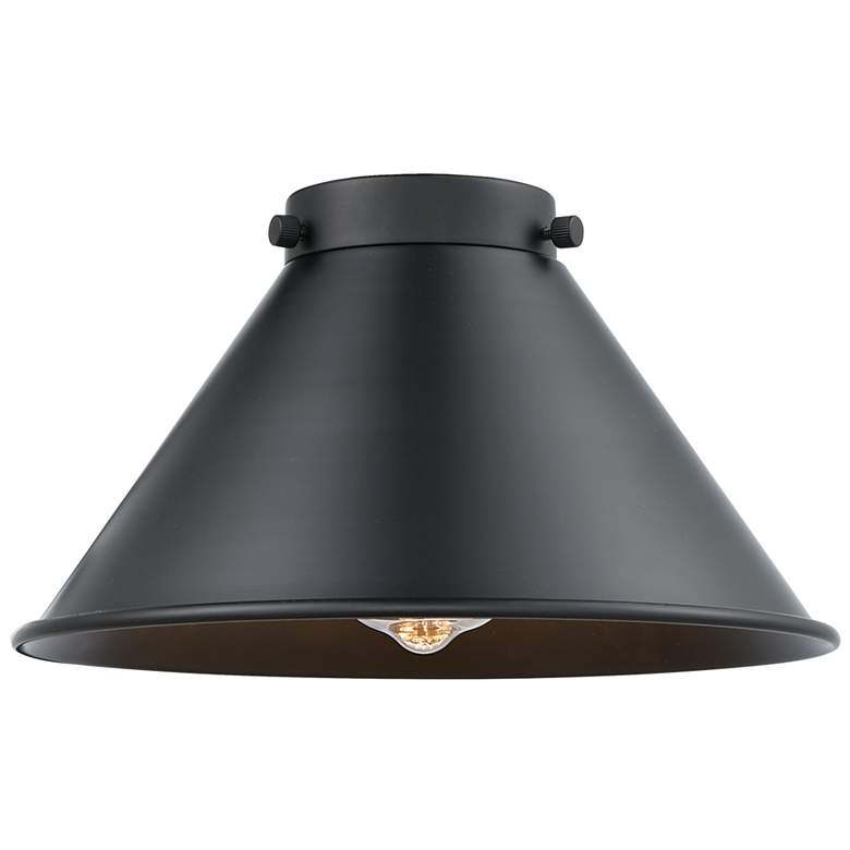 Image 4 Briarcliff 10" Antique Brass Sconce w/ Matte Black Shade more views