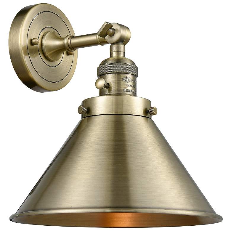 Image 1 Briarcliff 10" Antique Brass Sconce