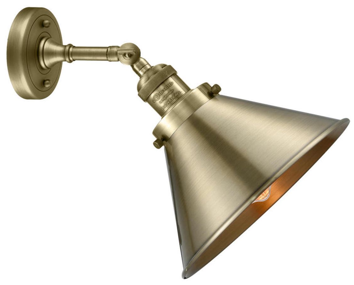 Image 3 Briarcliff 10" Antique Brass Sconce more views