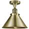 Briarcliff 10" Antique Brass Semi Flush Mount