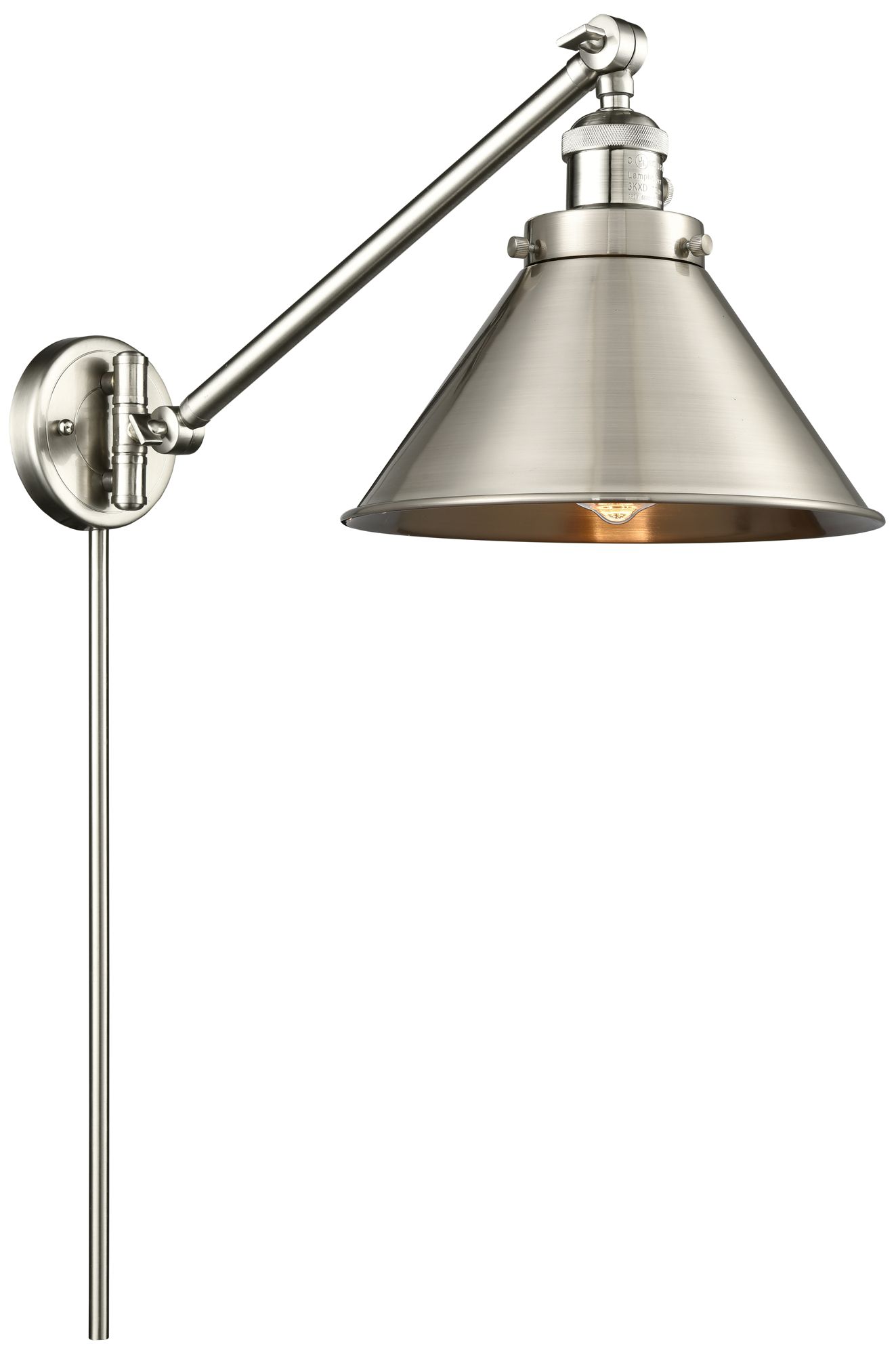 Briarcliff 10" Brushed Nickel LED Swing Arm w/Brushed Nickel Made to O
