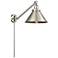 Briarcliff 10" Brushed Satin Nickel LED Swing Arm With Brushed Nickel 