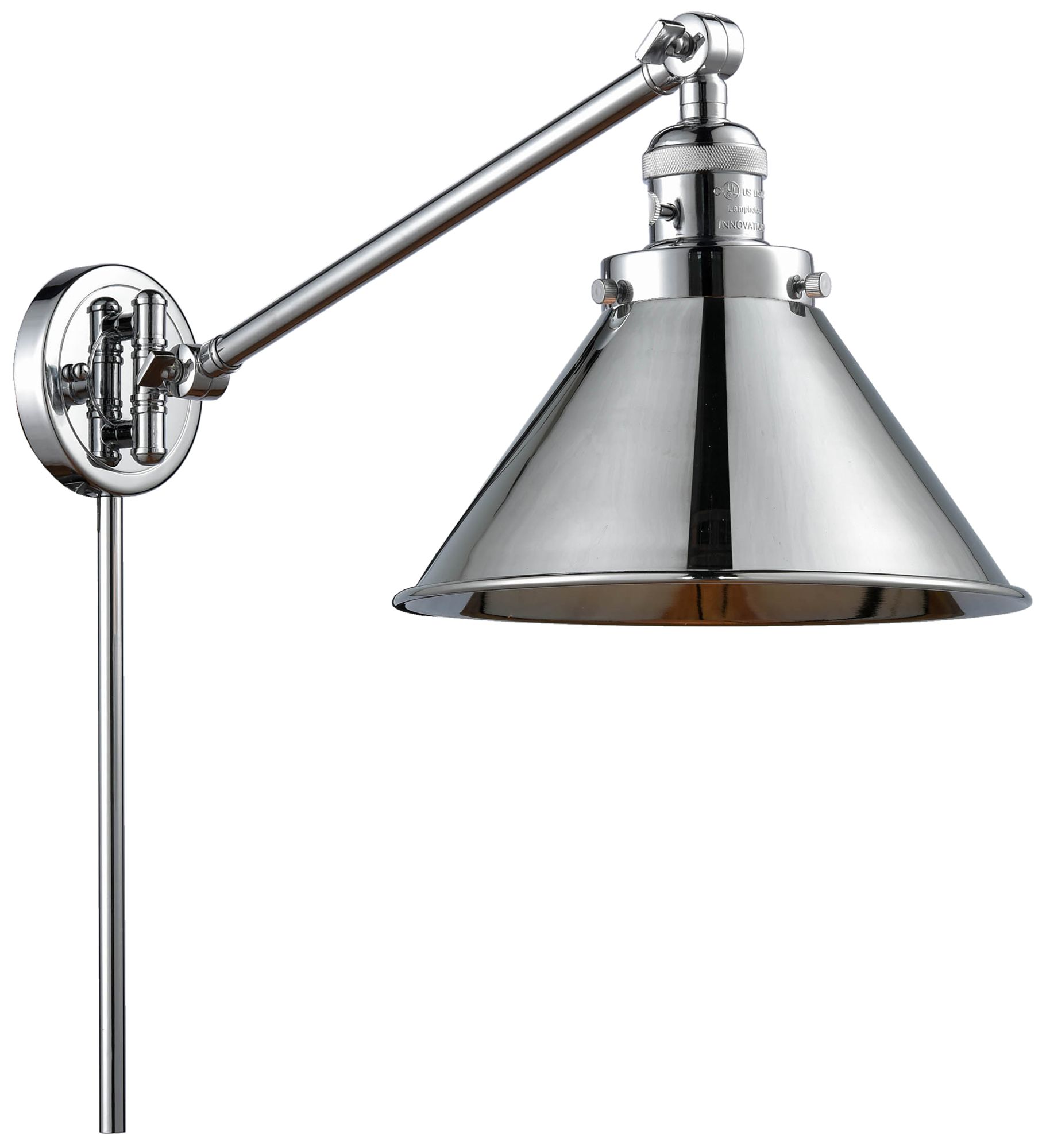 Briarcliff 10" Chrome LED Swing Arm w/Chrome Made to Order