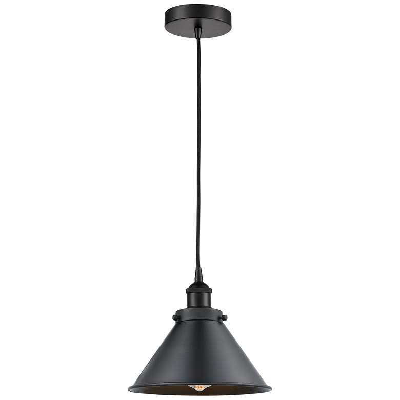 Image 1 Briarcliff 10" LED Mini Pendant - Matte Black - Matte Black Shade
