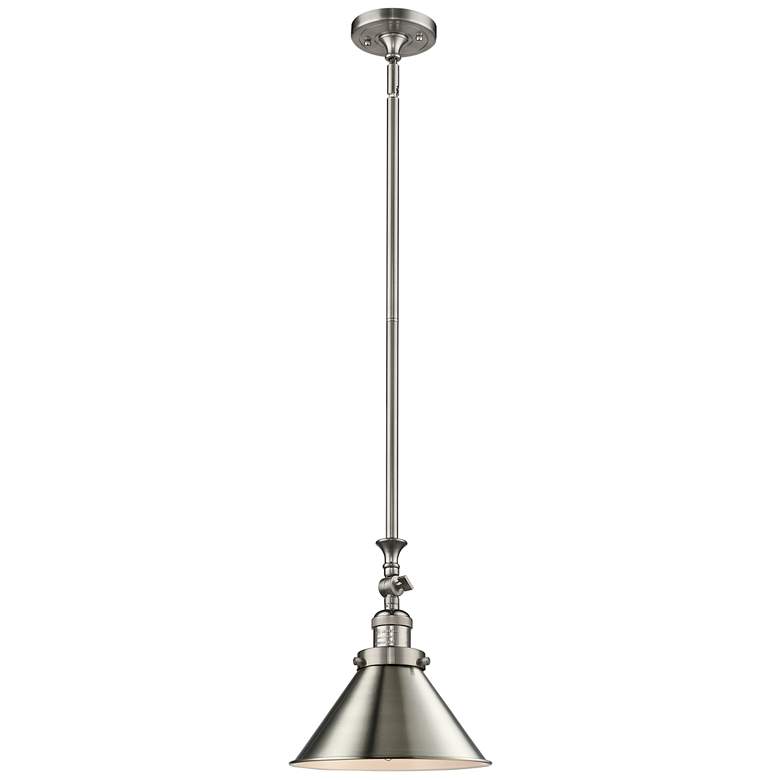 Image 1 Briarcliff 10" LED Mini Pendant - Satin Nickel - Satin Nickel