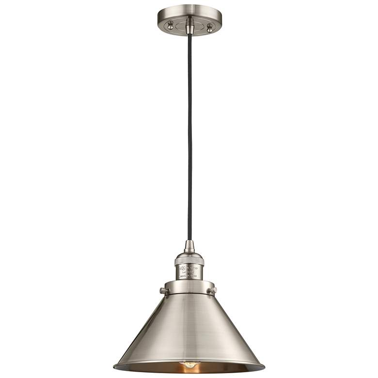 Image 1 Briarcliff 10" LED Mini Pendant - Satin Nickel - Satin Nickel
