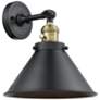 1_Briarcliff 10" LED Sconce - Black Brass Finish - Matte Black Shade