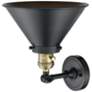 2_Briarcliff 10" LED Sconce - Black Brass Finish - Matte Black Shade more views