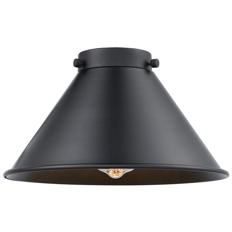 Image 4 Briarcliff 10" LED Sconce - Black Brass Finish - Matte Black Shade more views