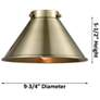 5_Briarcliff 10" LED Sconce - Black Brass Finish - Matte Black Shade more views