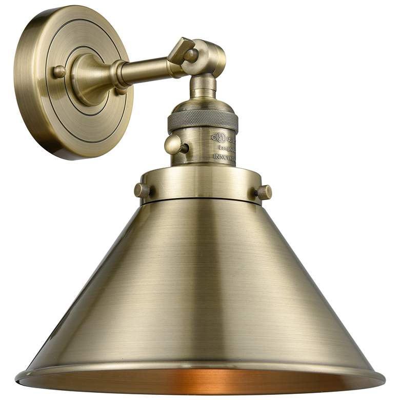 Image 1 Briarcliff 10" LED Sconce - Brass Finish - Brass Shade