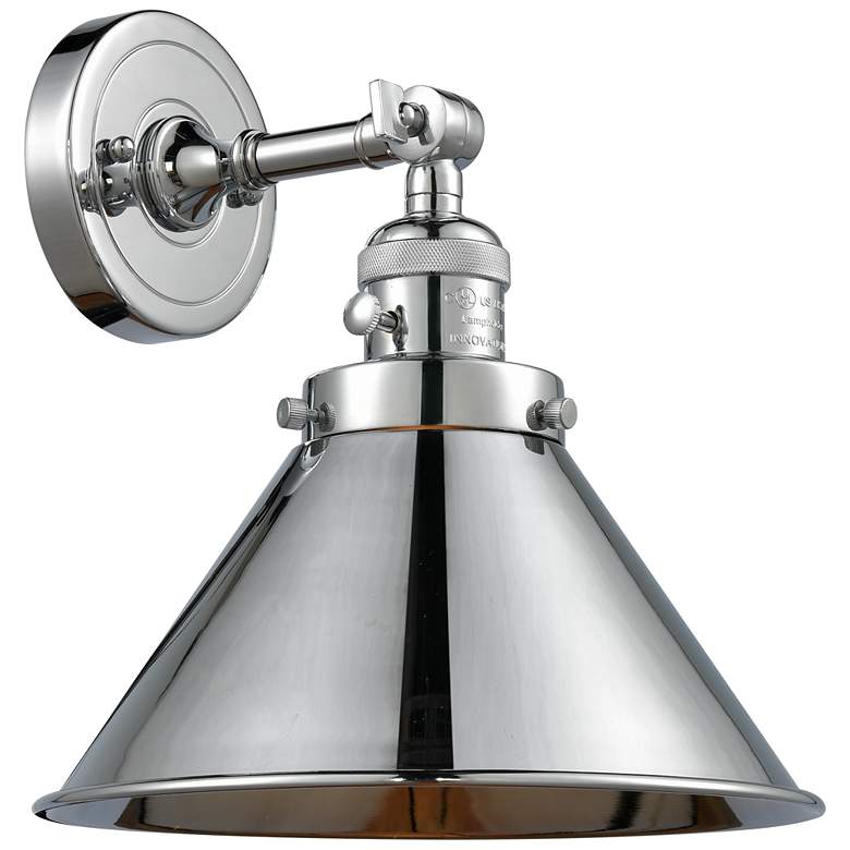 Image 1 Briarcliff 10" LED Sconce - Chrome Finish - Chrome Shade