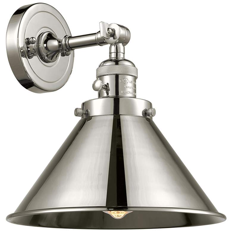 Image 1 Briarcliff 10" LED Sconce - Nickel Finish - Nickel Shade