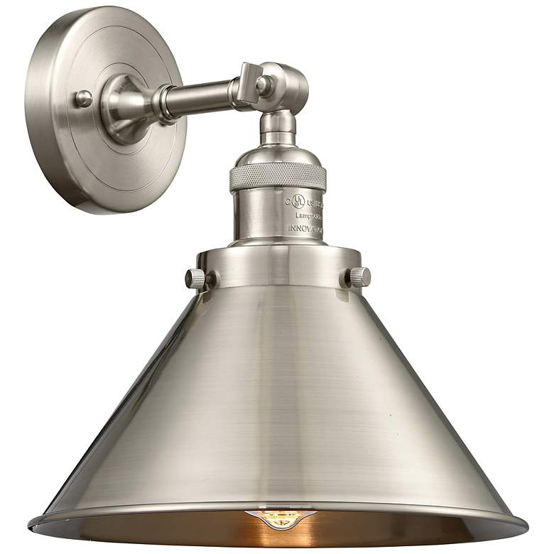 Image 1 Briarcliff 10" LED Sconce - Nickel Finish - Nickel Shade