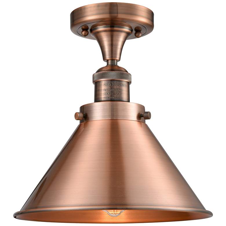 Image 1 Briarcliff  10 inch LED Semi-Flush Mount - Antique Copper - Antique Copper