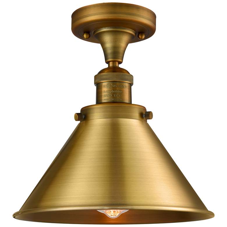 Image 1 Briarcliff 10" LED Semi-Flush Mount - Brushed Brass - Brushed Brass S