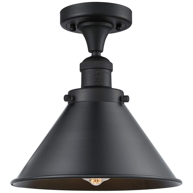 Image 1 Briarcliff 10" LED Semi-Flush Mount - Matte Black - Matte Black Shade