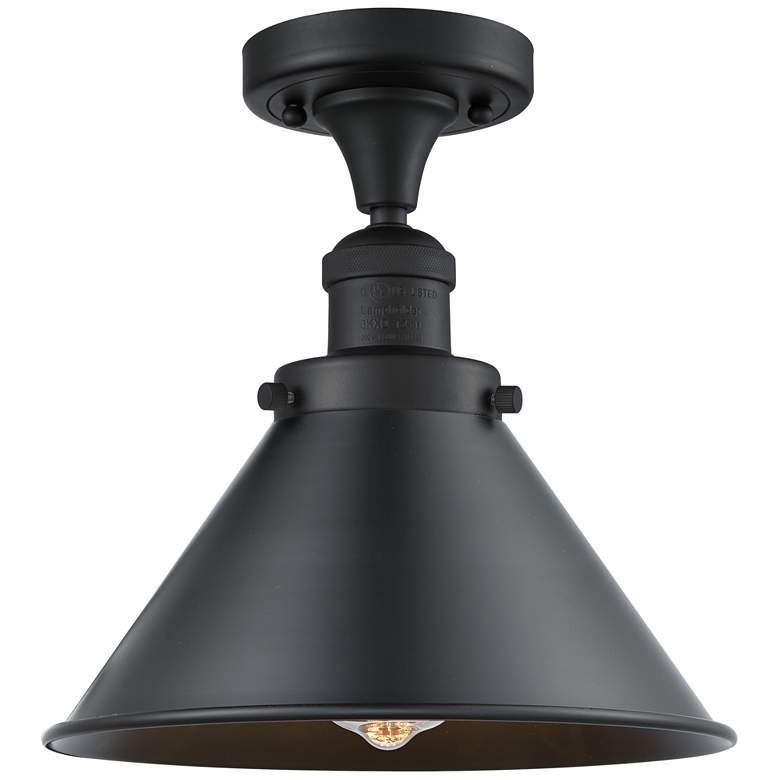 Image 1 Briarcliff  10 inch LED Semi-Flush Mount - Matte Black - Matte Black Shade