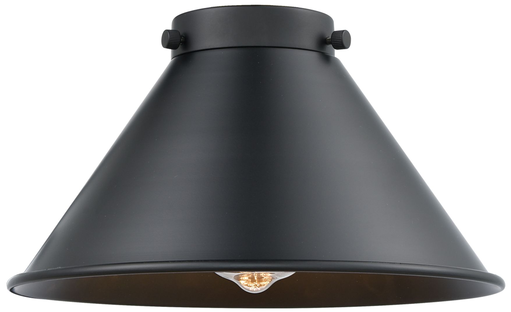 Image 3 Briarcliff  10" LED Semi-Flush Mount - Matte Black - Matte Black Shade more views