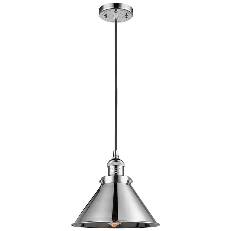 Image 1 Briarcliff 10" Polished Chrome Cord Hung Mini Pendant