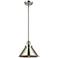 Briarcliff 10" Polished Nickel Mini Pendant w/ Polished Nickel Shade