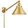 Briarcliff 10" Satin Gold LED Swing Arm With Satin Gold Shade