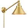 Briarcliff 10" Satin Gold LED Swing Arm With Satin Gold Shade