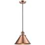 1_Briarcliff 10" Wide Antique Copper LED Mini Pendant