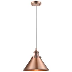 Briarcliff 10" Wide Antique Copper Mini Pendant
