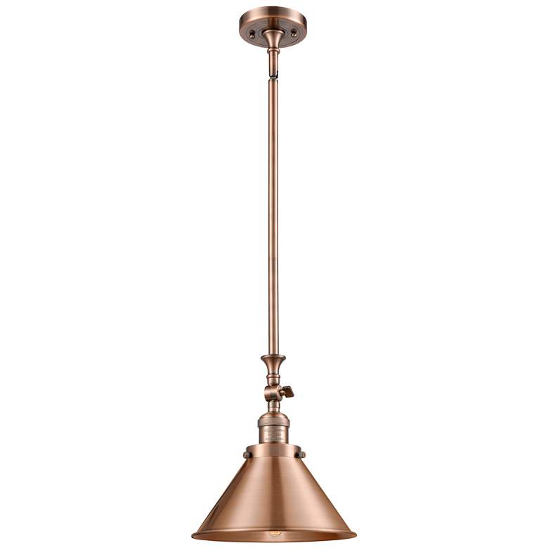 Image 1 Briarcliff 10" Wide Copper Stem Hung Tiltable Mini Pendant w/ Copper S