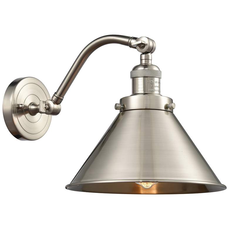 Image 1 Briarcliff 10" Wide LED Wall Sconce Nickel Finish