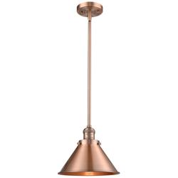 Briarcliff 10" LED Mini Pendant - Antique Copper - Antique Copper Shade