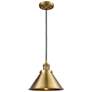 2_Briarcliff 10" LED Mini Pendant - Brushed Brass - Brushed Brass Shade