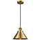 Briarcliff 10" LED Mini Pendant - Brushed Brass - Brushed Brass Shade