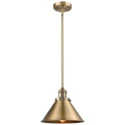 Briarcliff 10" LED Mini Pendant - Brushed Brass - Brushed Brass Shade