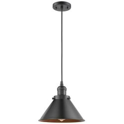 Briarcliff 10" Oil Rubbed Bronze Cord Hung Mini Pendant