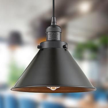 Briarcliff 10" Oil Rubbed Bronze Cord Hung Mini Pendant
