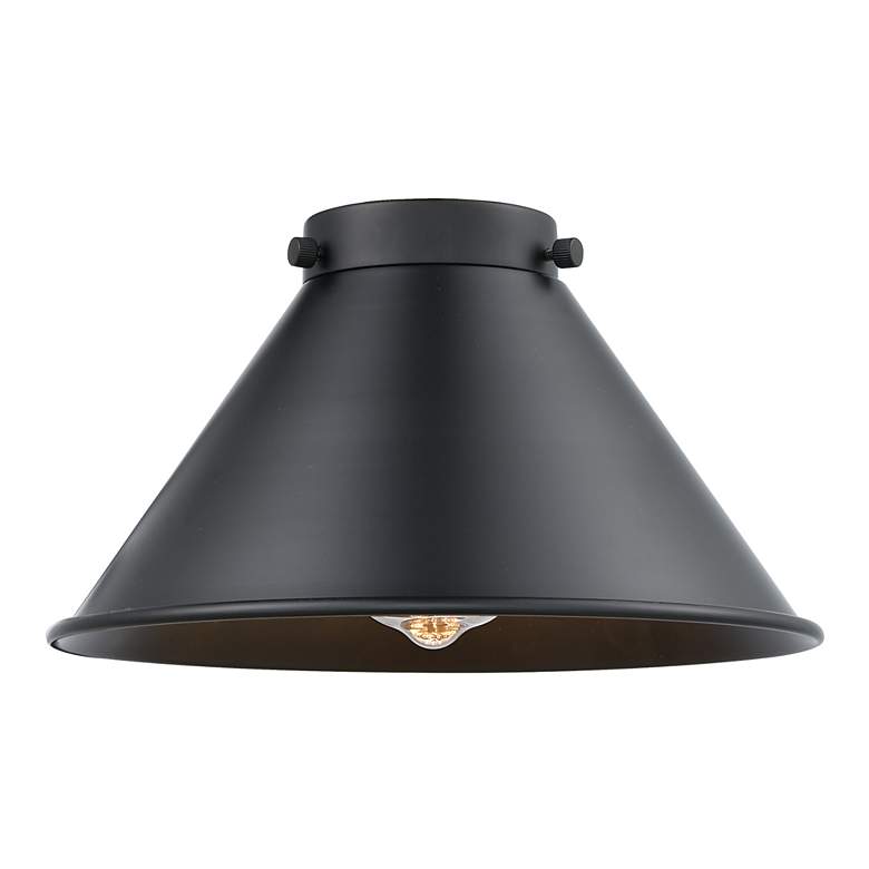 Image 3 Briarcliff 10" Wide Matte Black Mini Pendant with Cone Metal Shade more views