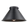 3_Briarcliff 10" Wide Matte Black Mini Pendant with Cone Metal Shade more views
