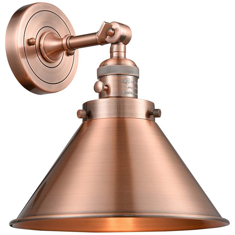 Image 1 Briarcliff 12 1/2" High Antique Copper Wall Sconce