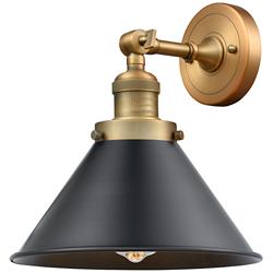 Briarcliff 12 1/2" High Brushed Brass Wall Sconce