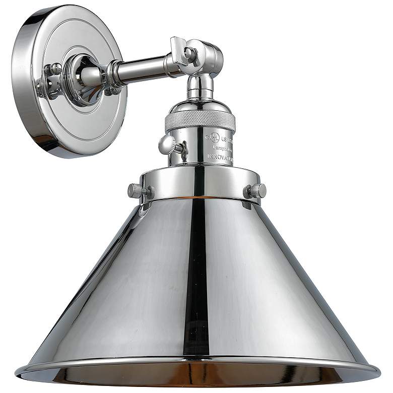 Image 1 Briarcliff 12 1/2" High Polished Chrome Wall Sconce