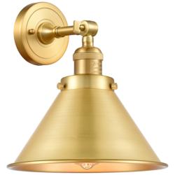 Briarcliff 12 1/2" High Satin Gold Wall Sconce