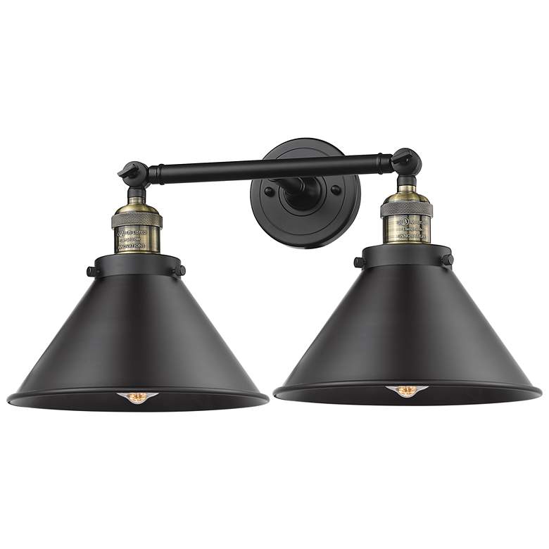 Image 1 Briarcliff 2 Light 19" LED Bath Light - Black Brass - Matte Black Shad